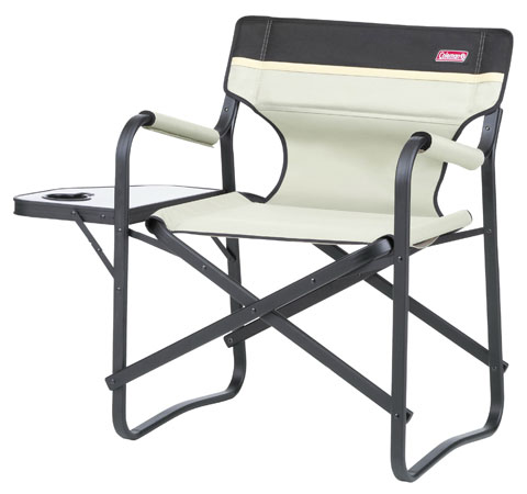 coleman deck chair with table khaki